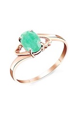 pretty gold natural emerald birthstone baby ring